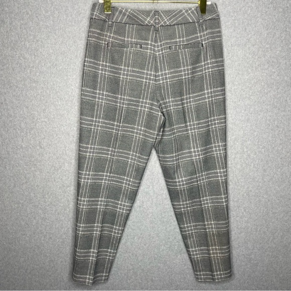 Banana Republic NWOT High Rise Pleated Tapered Leg Plaid Trousers - Picture 7 of 8